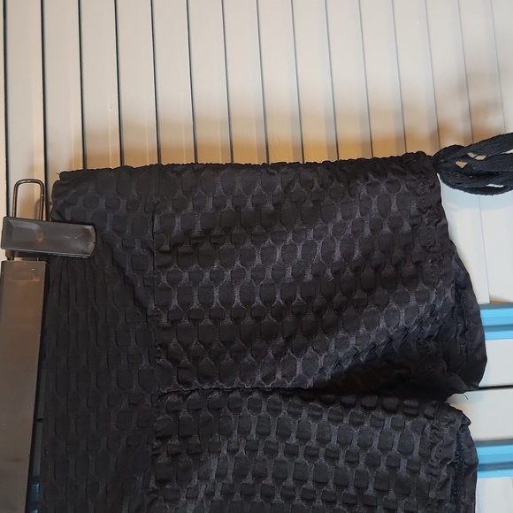 Final Sale Black Honeycomb Textured Drawstring Shorts - Picture 4 of 8
